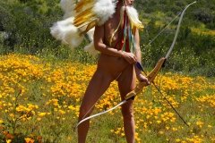 Michelle Indian Headdress at ODR -  Out in Nature