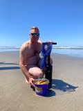 Clamming on the Oregon beach -  Out in Nature