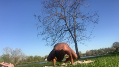 Nude Stretching at Sunset -  Out in Nature